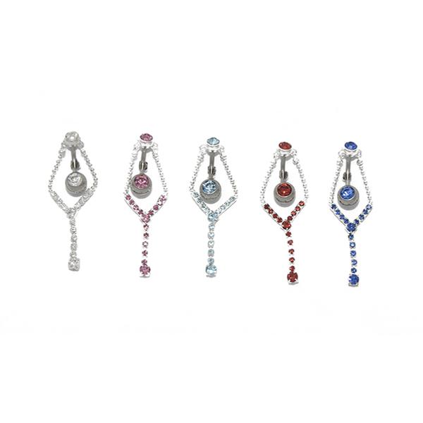 Piercing, Köldökékszer, 316L orvosi acél szárral