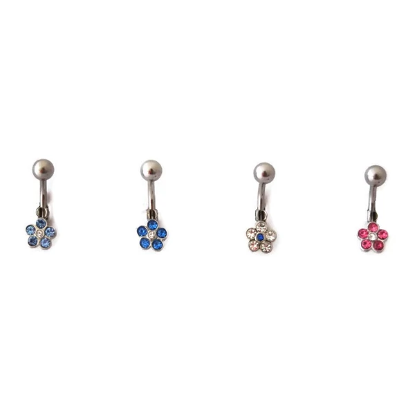 Piercing, Köldökékszer, 316L orvosi acél szárral