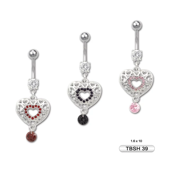 Piercing, Köldökékszer, 316L orvosi acél szárral