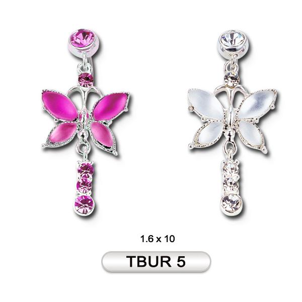 Piercing, Köldökékszer, 316L orvosi acél szárral