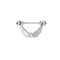 Piercing, Mellékszer cirkon kővel, 316L orvosi acél